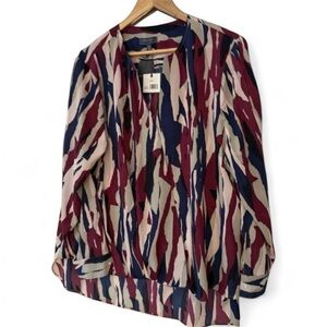 Madison Multicolor Curvy Blouse Size 2X NWT‎